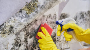 A homeowner tries DIY mold removal and disinfection in Brockton, MA